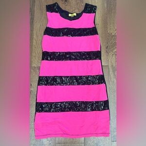 Nicole miller striped sequin dress big girl Sz XL extra large youth